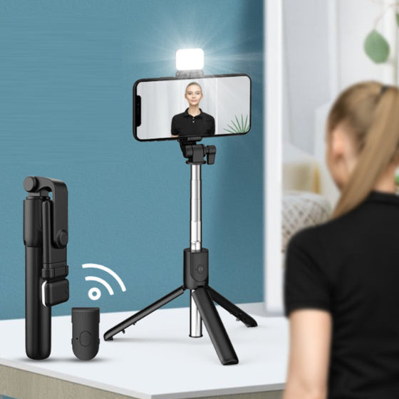 6 i 1 trådløs Bluetooth-selfie-stang